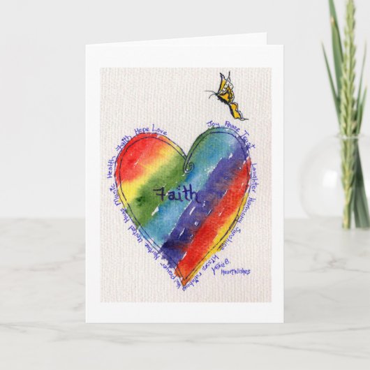 Heartwishes met Gele Vlinder Kaart (Voorkant)