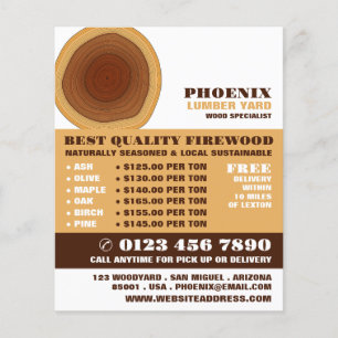 Heartwood, hout/hout/houtwerf Adverteren Flyer