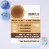 Heartwood, hout/hout/houtwerf Adverteren Flyer (Enkel)