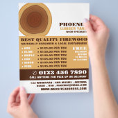 Heartwood, hout/hout/houtwerf Adverteren Flyer (Hand)