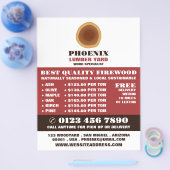 Heartwood Logo, hout/hout/houtwerf Advertentie Flyer (Enkel)