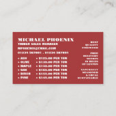 Heartwood Logo, hout/hout/houtwerf Visitekaartje (Achterkant)