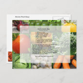 Hearty Garden Soup Recipe Briefkaart (Voorkant / Achterkant)