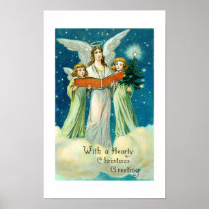 Hearty kerstgroet poster