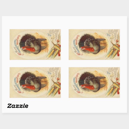 Hearty Thanksgiving Greetings  Sticker (Vel)