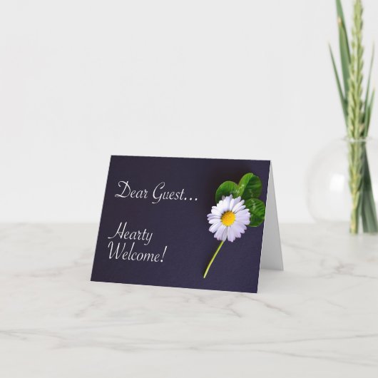 Hearty Welkom bij het gastBriefkaart Kaart (Voorkant)