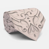 HeartyChic - Coral Damask Heart Stropdas (Opgerold)