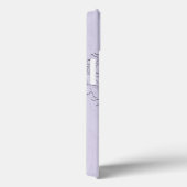 HeartyChic Lavender linen Damask hart Case-Mate iPhone Case (Achterkant / Rechts)