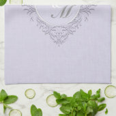 HeartyChic Lavender linen Damask hart Theedoek (Gevouwen)