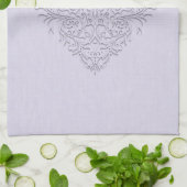 HeartyChic Lavender linen Damask hart Theedoek (Gevouwen)