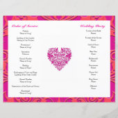 HeartyParty - Frambozen en magenta Damask Heart (Achterkant)