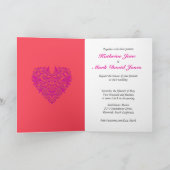 HeartyParty Raspberry en Magenta Damask Heart (Binnen)