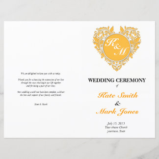 HeartyParty Yellow and White Damask Heart