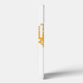 HeartyParty Yellow & White Damask Heart Case-Mate iPhone Case (Achterkant / Rechts)