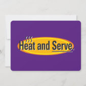 Heat and Serve Black Tekst Gfx Bedankkaart (Voorkant)