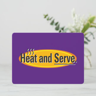 Heat and Serve Black Tekst Gfx Bedankkaart