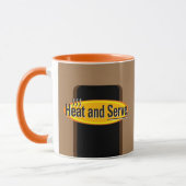 Heat and Serve Black Tekst Gfx Mok (Links)