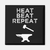 Heat Beat Herhaal Grappig smeden Magneet (Voorkant)