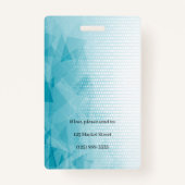 Heat Beat Lifeline geometrische verticale foto-ID Badge (Achterkant)