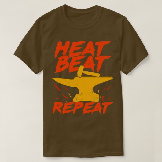 Heat Beat Repat Blacksmith Gift T-shirt (Design voorkant)