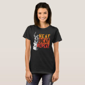 Heat Beat Repat Metalsmith Smeiend Blacksmith T-shirt (Voorkant volledig)
