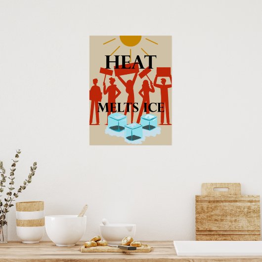 Heat Melts Ice Protest  Poster (Keuken)