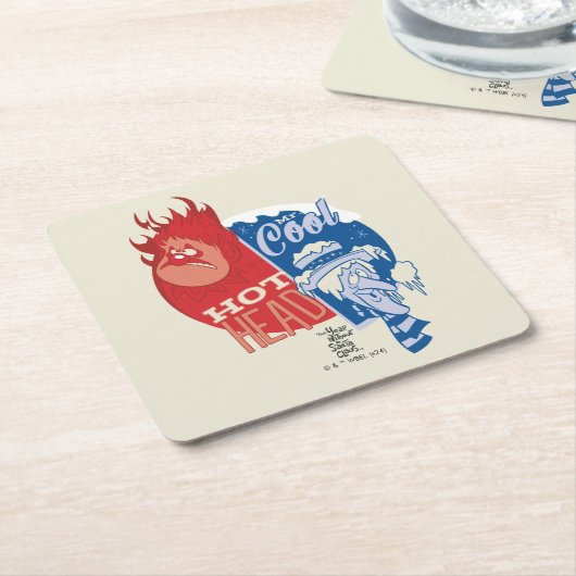 Heat Miser Hot Head & Snow Miser Mr. Cool Kartonnen Onderzetters (Schuin)