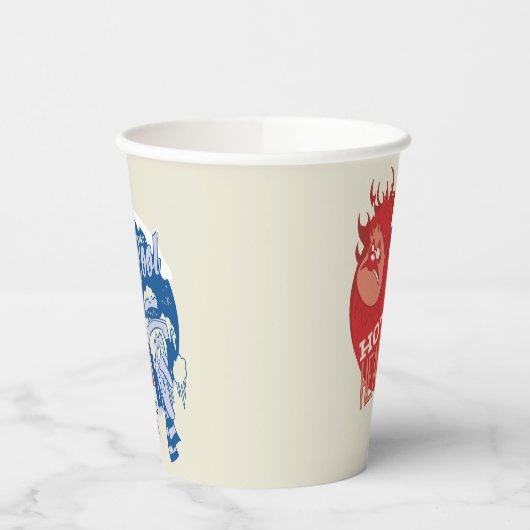 Heat Miser Hot Head & Snow Miser Mr. Cool Papieren Bekers (Links)