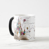 Heat Reveal Whimsical Book Page Art Magische Mok (Voorkant links)