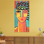 Heat Wave Abstract Portret van een Vrouw Canvas Afdruk (Insitu (Woonkamer))