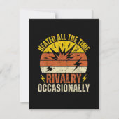 Heated All The Time Rivalry Occasionally Funny  Bedankkaart (Achterkant)
