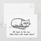 Heater Vent Cat - Funny Cat Cft Briefkaart (Voorkant / Achterkant)