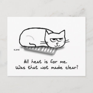 Heater Vent Cat - Funny Cat Cft Briefkaart