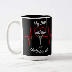 Heath Care Hero BFF Tweekleurige Koffiemok