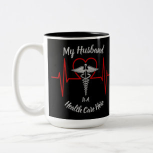 Heath Care Hero Husband Tweekleurige Koffiemok