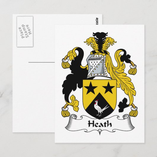 Heath Family Crest Briefkaart (Voorkant / Achterkant)