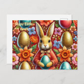 HEATH ~ HAPPY EASTER BUNNY GREETING ~ FEESTDAGENKAART (Voorkant / Achterkant)