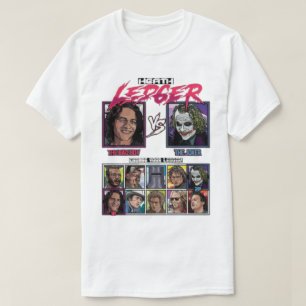 Heath Ledger Karakter Selectie Retro Game Raster T-shirt