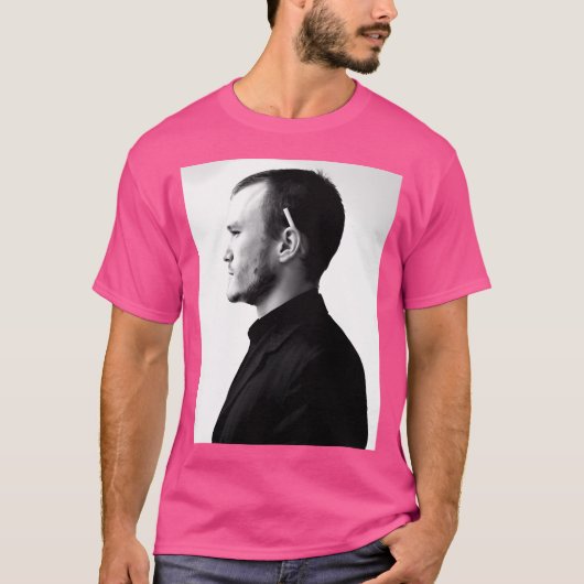 Heath Ledger zwart-wit acteur T-shirt (Voorkant)