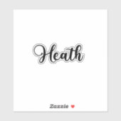 Heath Name - Handgeschreven kalligrafie Sticker (Vel)