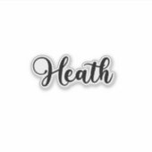Heath Name - Handgeschreven kalligrafie Sticker (Voorkant)