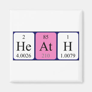 Heath periodieke table name magnet