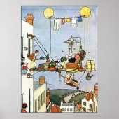 Heath Robinson Illustration Home Comforts W Heath Poster (Voorkant)