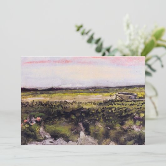 Heath with a Wheelbarrow by Vincent van Gogh (Staand voorkant)