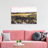 Heath with a Wheelbarrow by Vincent van Gogh Canvas Afdruk (Insitu (Woonkamer))