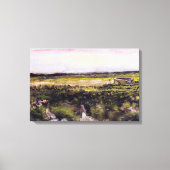 Heath with a Wheelbarrow by Vincent van Gogh Canvas Afdruk (Voorkant)