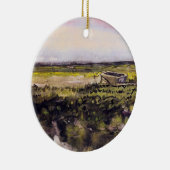 Heath with a Wheelbarrow by Vincent van Gogh Keramisch Ornament (Rechts)