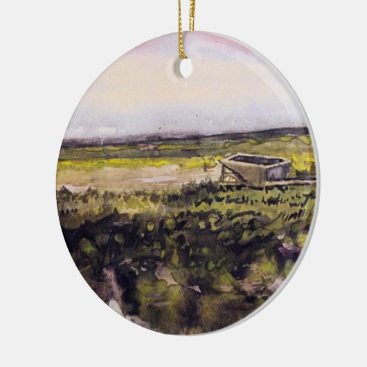 Heath with a Wheelbarrow by Vincent van Gogh Keramisch Ornament (Links)