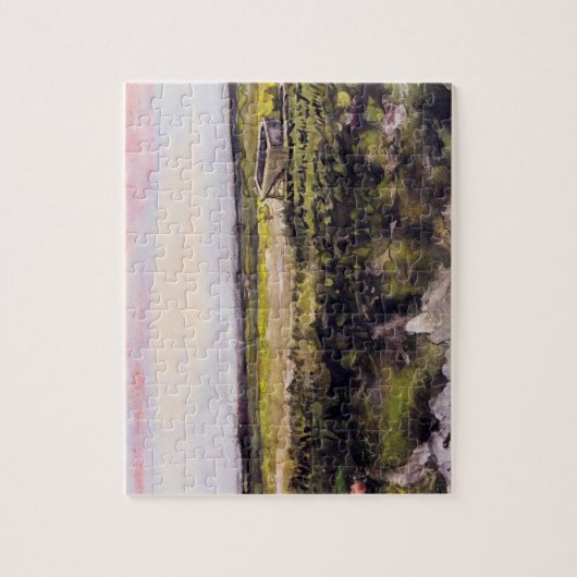 Heath with a Wheelbarrow by Vincent van Gogh Legpuzzel (Verticaal)