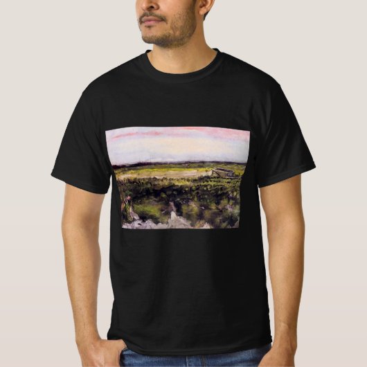 Heath with a Wheelbarrow by Vincent van Gogh T-shirt (Voorkant)
